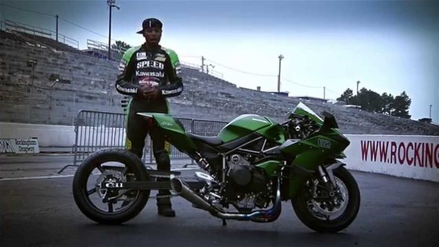 Rickey Gadson’dan modifiyeli Ninja H2 motosikleti