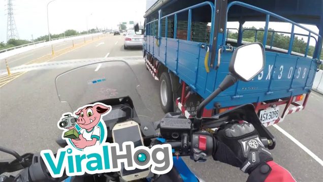 Motorcu kamyonetin aynasını kırdı