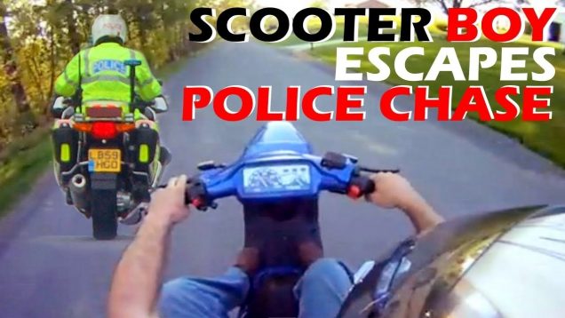 Scooterlı çoçuk polislerden kaçtı ama büyük bir hata yaptı ve yakalandı