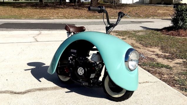 Volkswagen çamurluğundan motosiklet yapımı